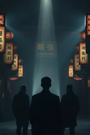 欧美公路剧《北纬四十七码》竖版海报，空旷公路与暮色云层