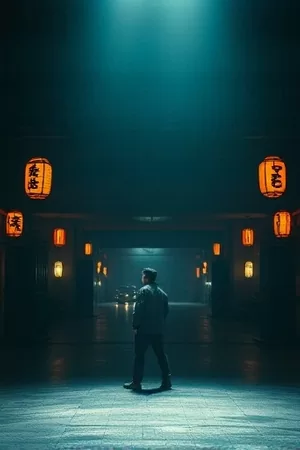 欧美剧集《玻璃塔谜案》竖版封面，透明高楼与破碎镜面