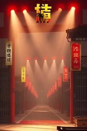 欧美科幻剧《雪原信标》竖版海报，极地观测站与绿色信号光